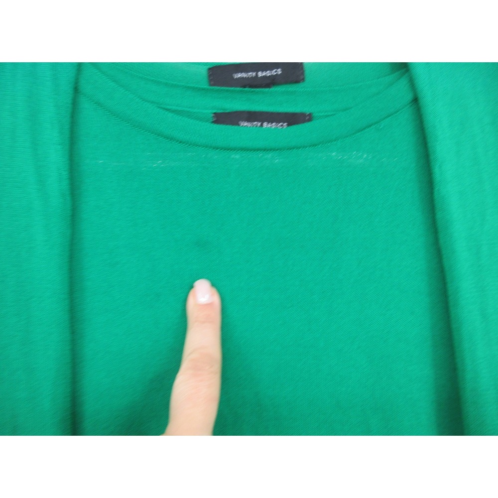 Vanity Basics Sweater Set Womens Size L Duster Twinset Kelly Green Stretch Knit - Picture 8 of 16
